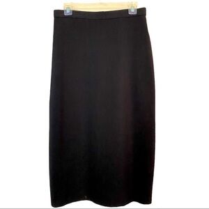 Investments Petites Black Midi Career Skirt Medium 10P Office Business Casual